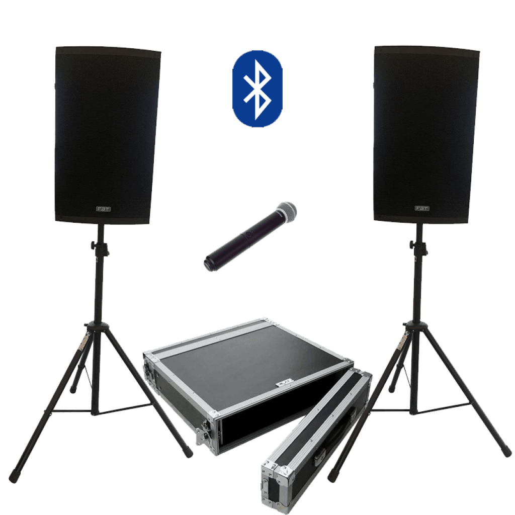 Afbeelding van Geluidsset met bluetooth en microfoon - tot circa 100 personen